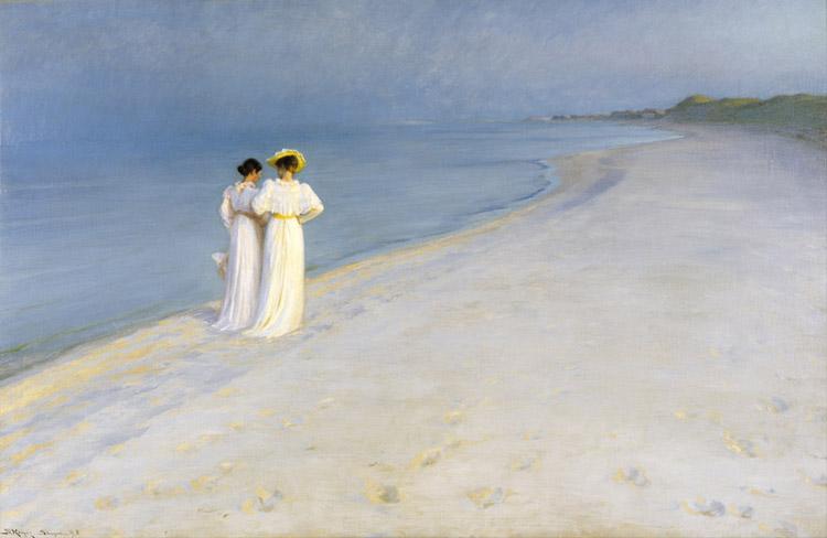Peter Severin Kroyer Summer Evening on the Southern Beach (nn03) oil painting picture